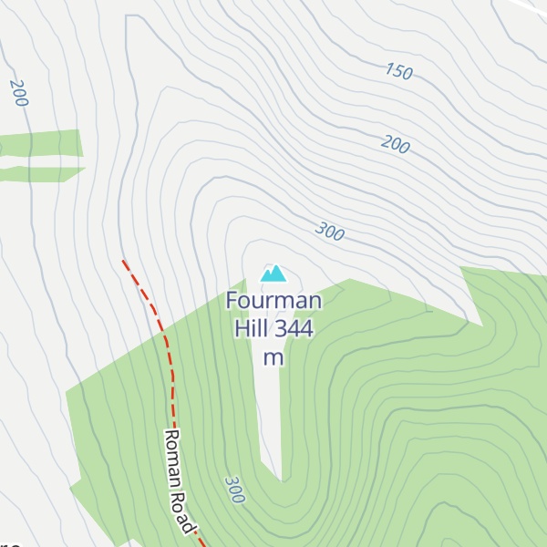 Map of Fourman Hill