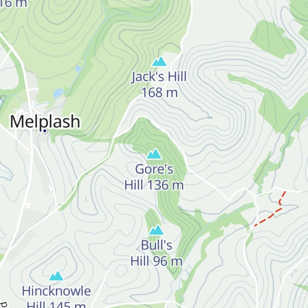 Map of Gore's Hill