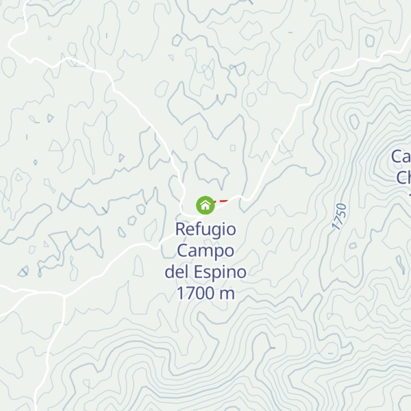 Map of Refugio Campo del Espino