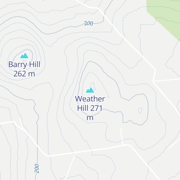 Map of Weather Hill