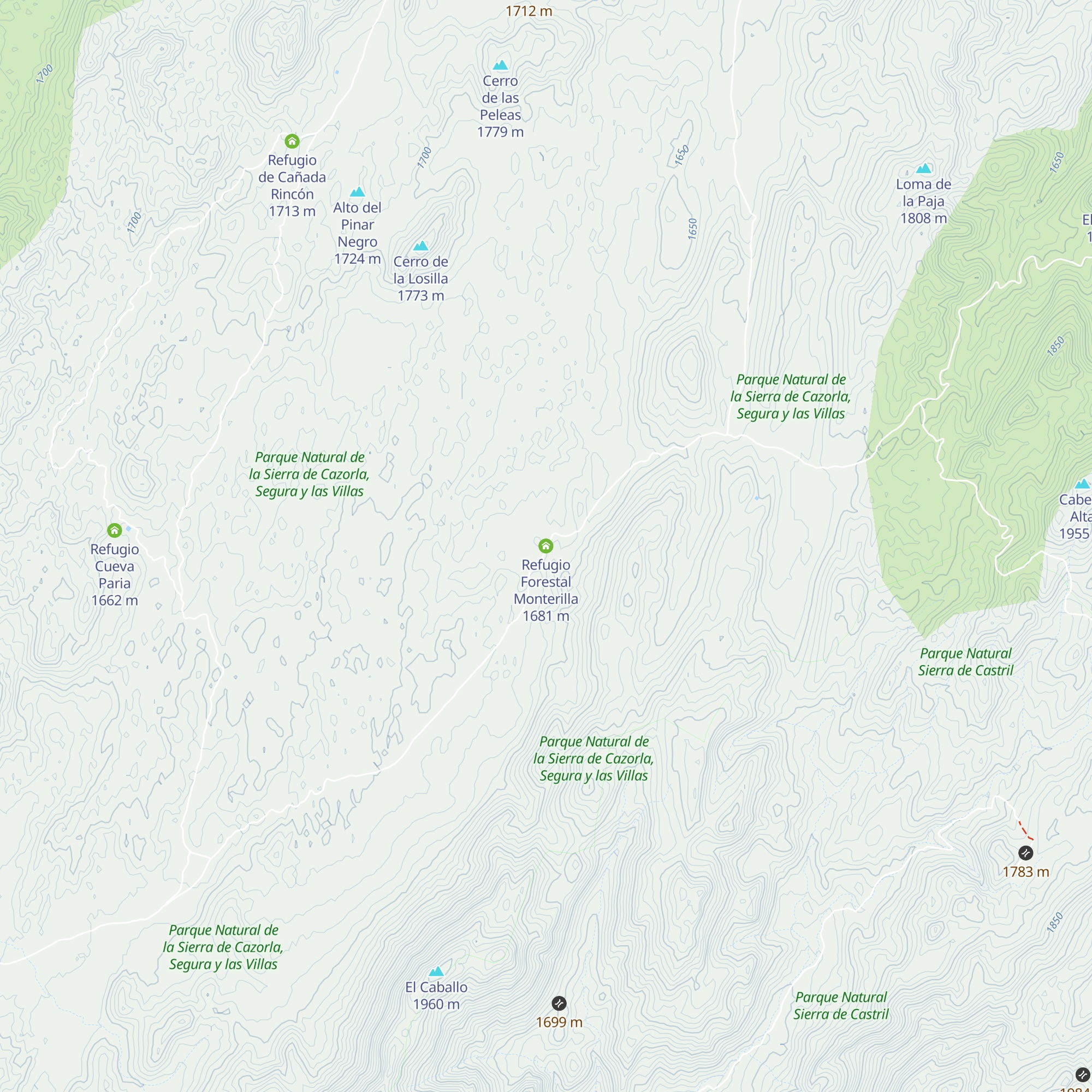 Refugio Forestal Monterilla map