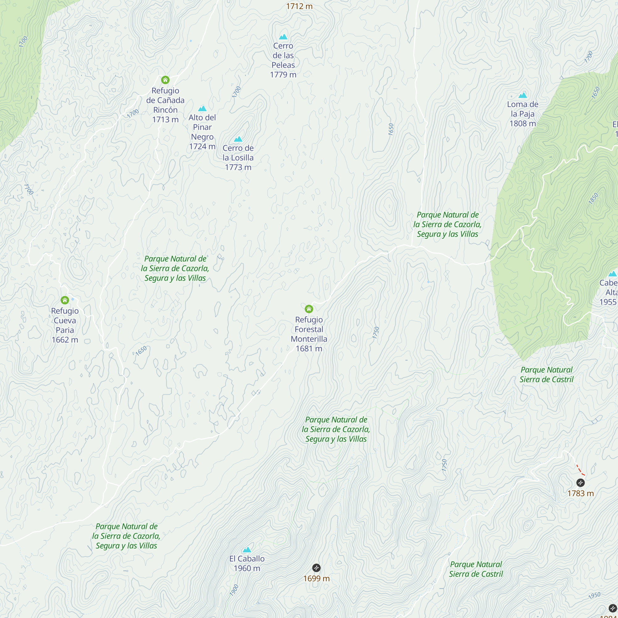 Refugio Forestal Monterilla map
