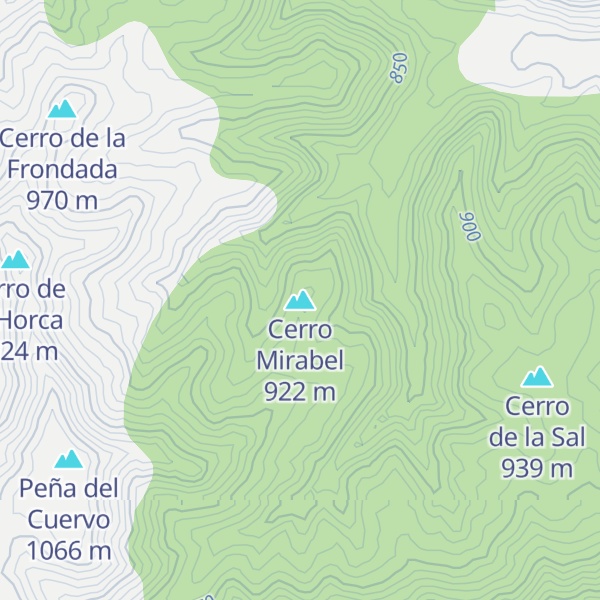 Map of Cerro Mirabel