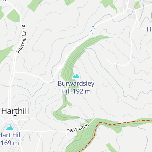 Map of Burwardsley Hill