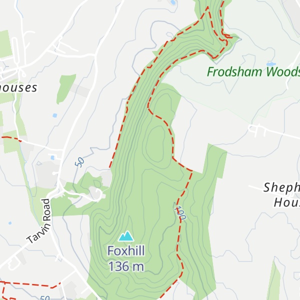 Map of Woodhouse Hill