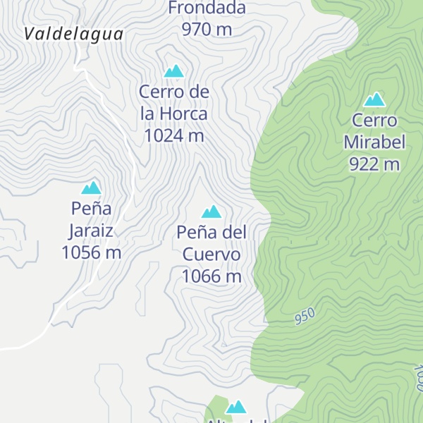 Map of Peña del Cuervo