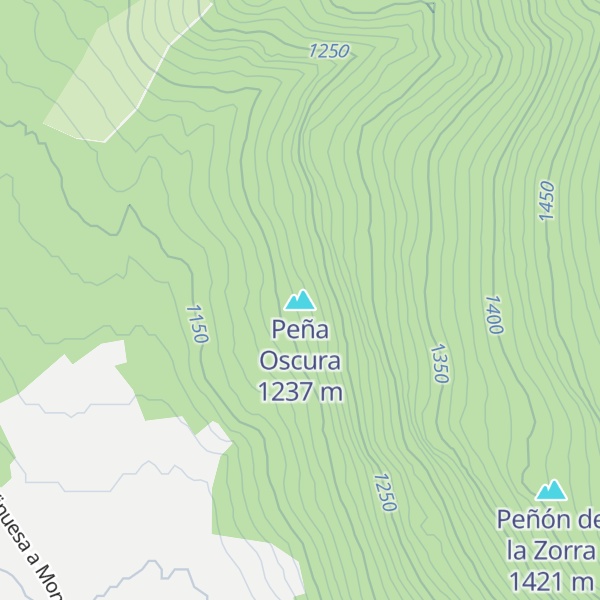 Map of Peña Oscura