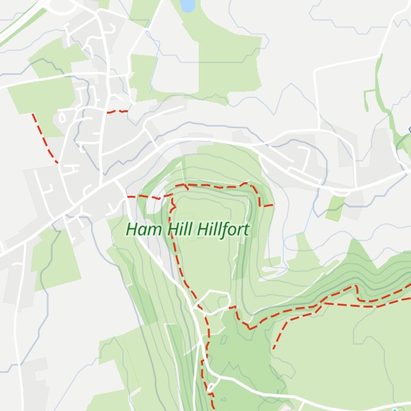 Map of Ham Hill