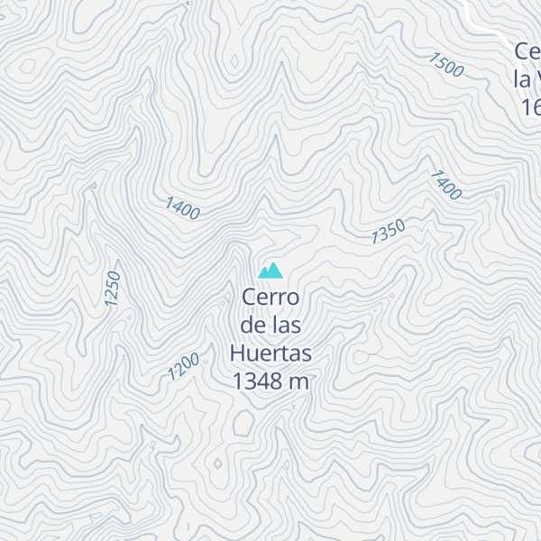Map of Cerro de las Huertas