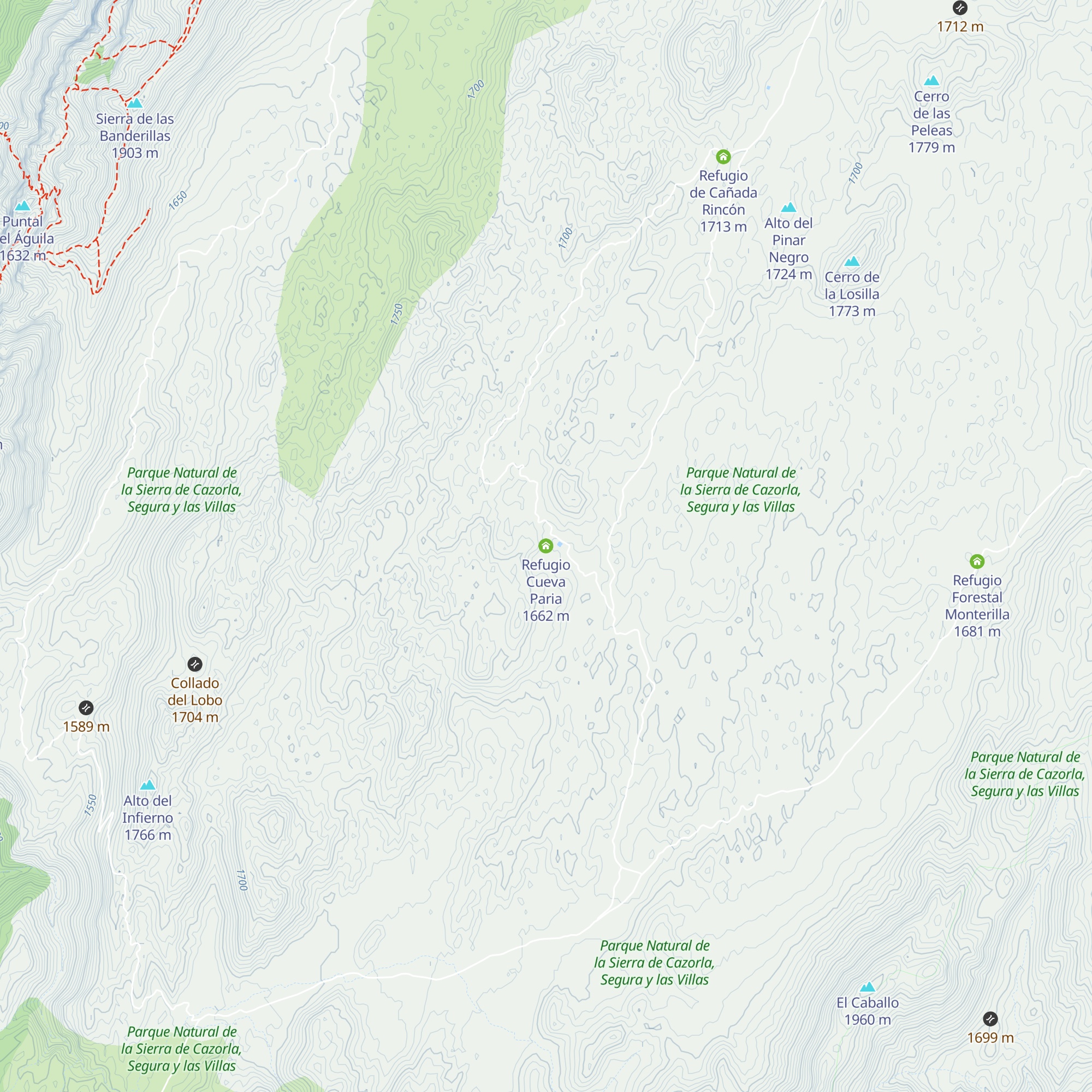 Refugio Cueva Paria map