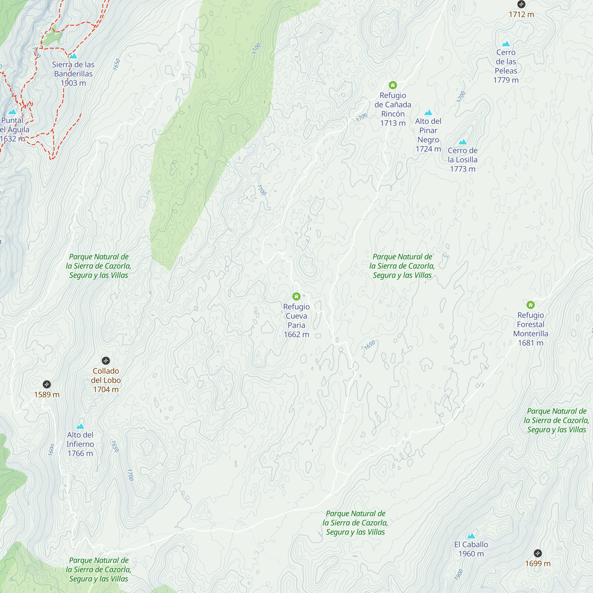 Refugio Cueva Paria map