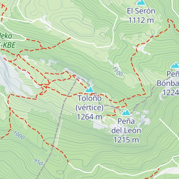 Map of Toloño (vértice)