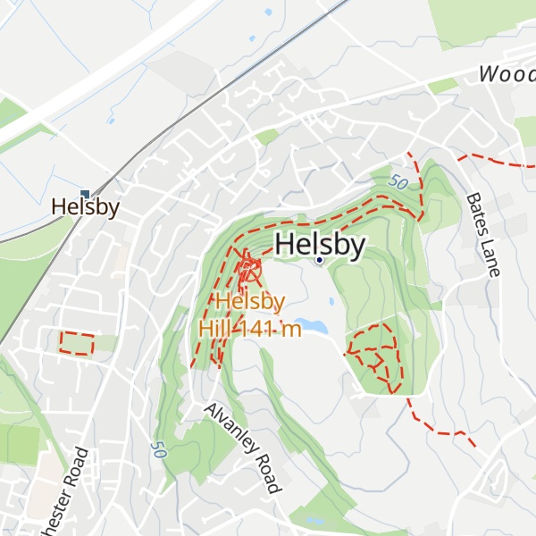 Map of Helsby Hill
