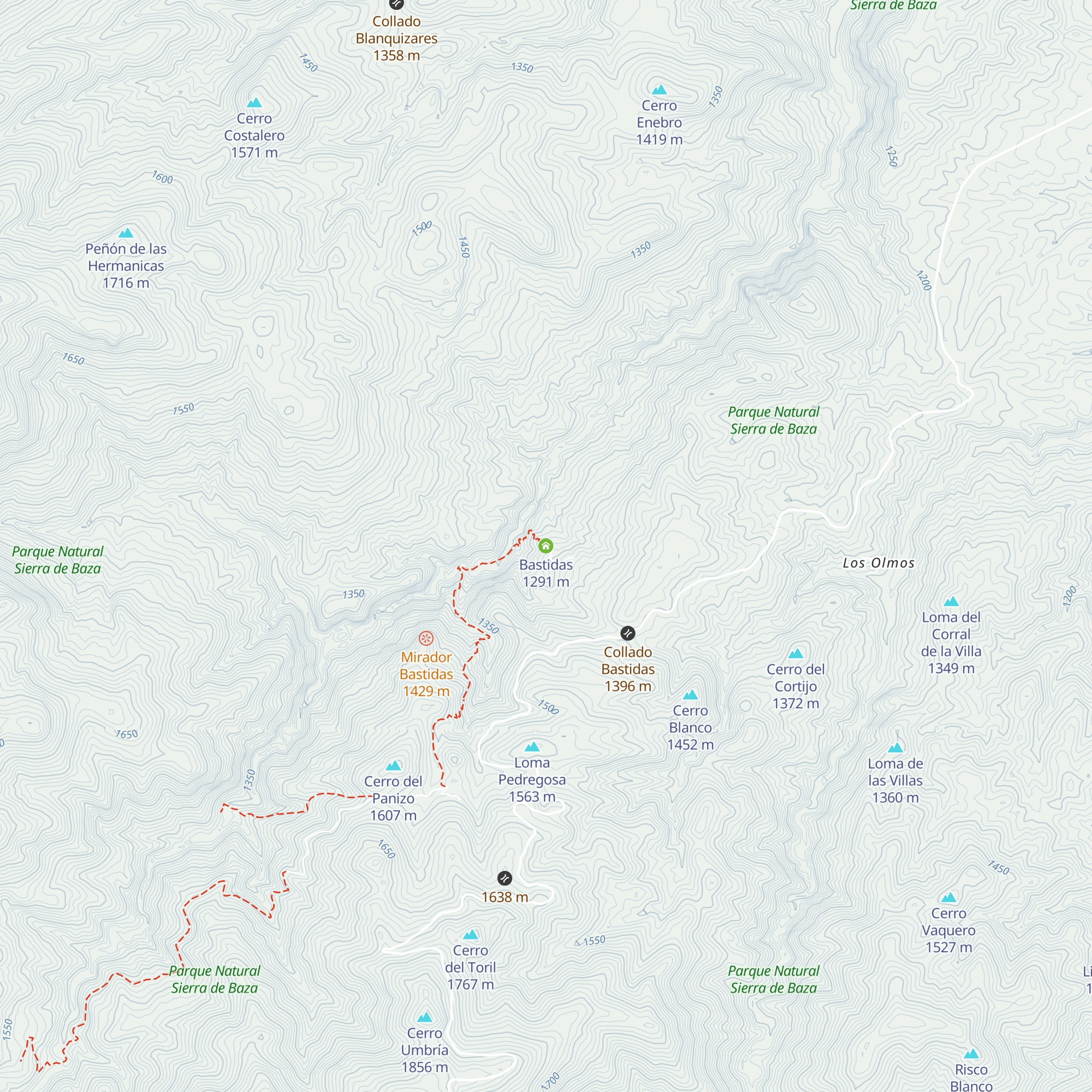 Bastidas map