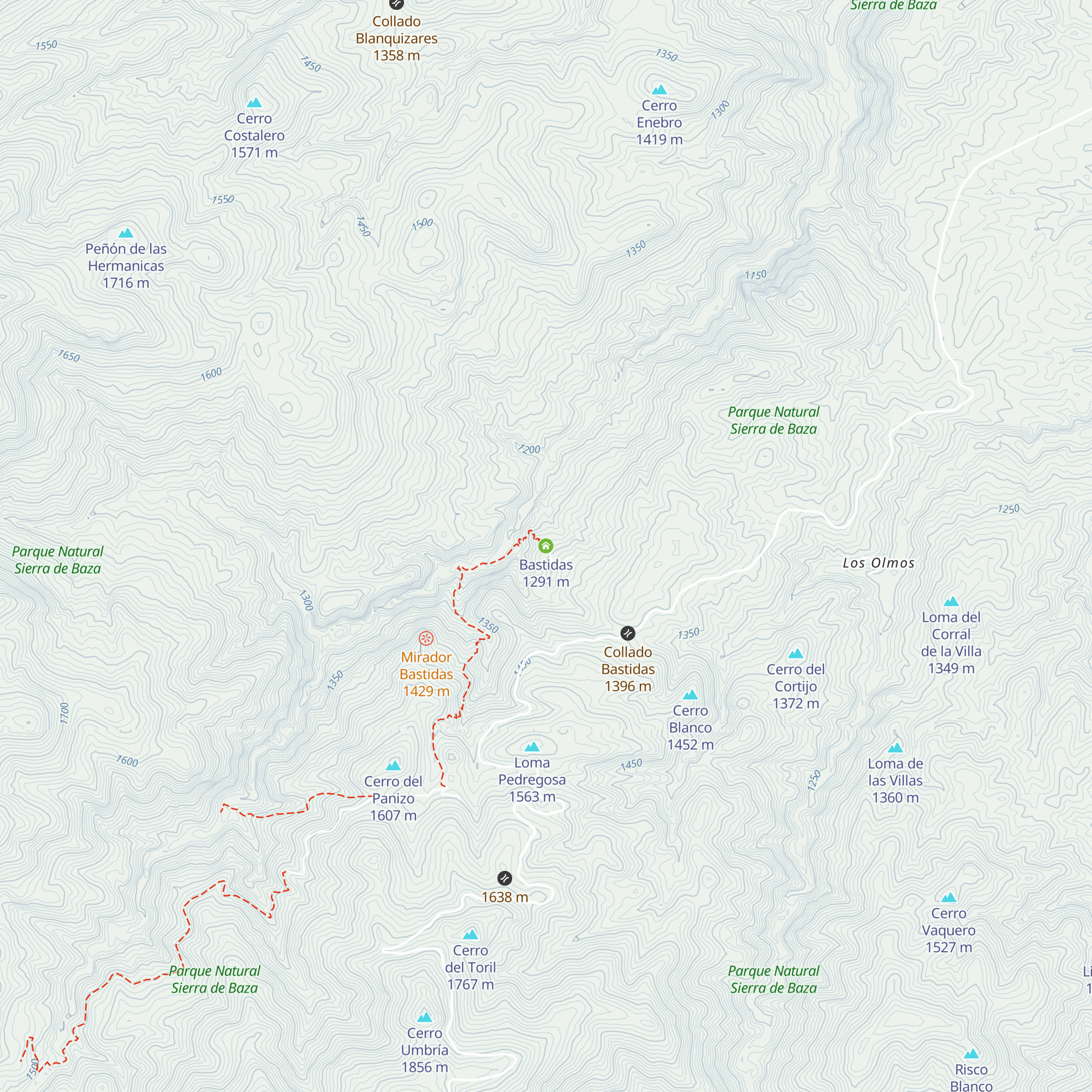 Bastidas map