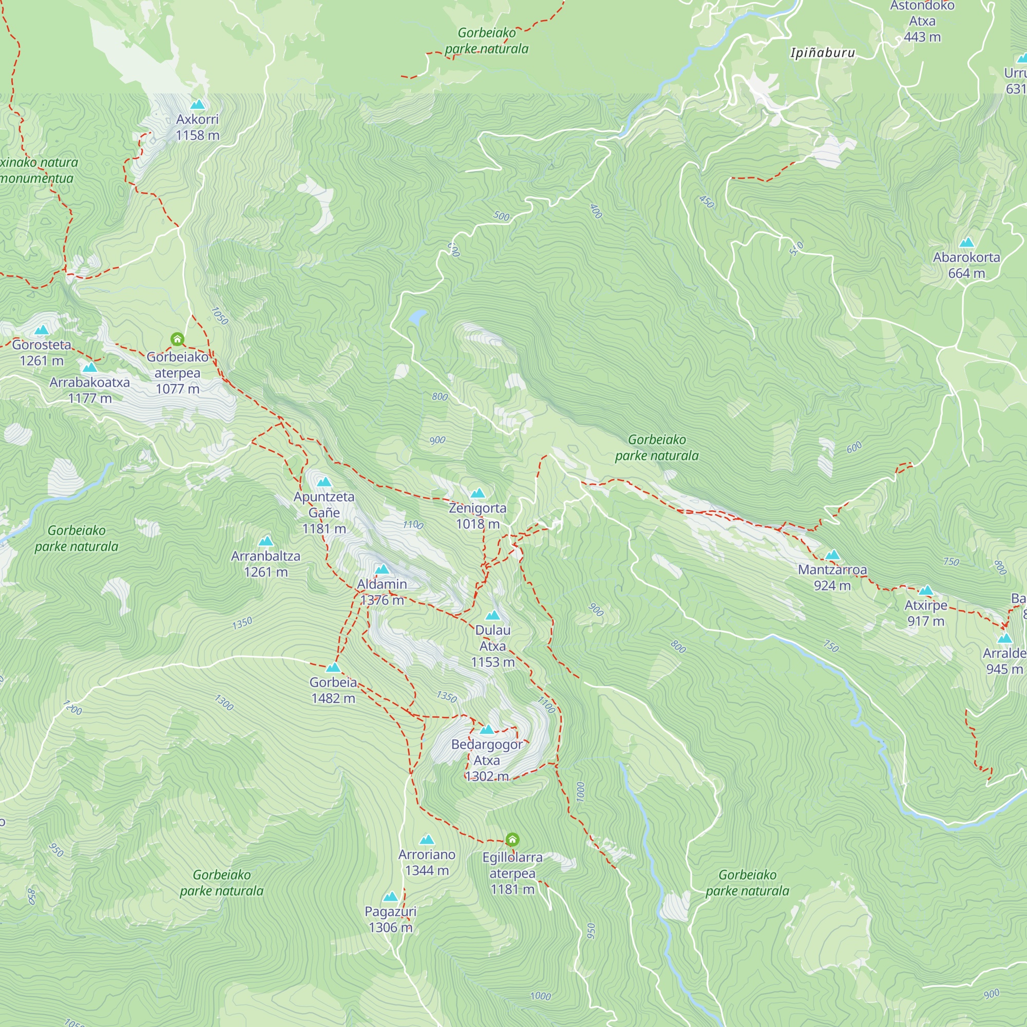 Refugio Don Jose de Arrese map