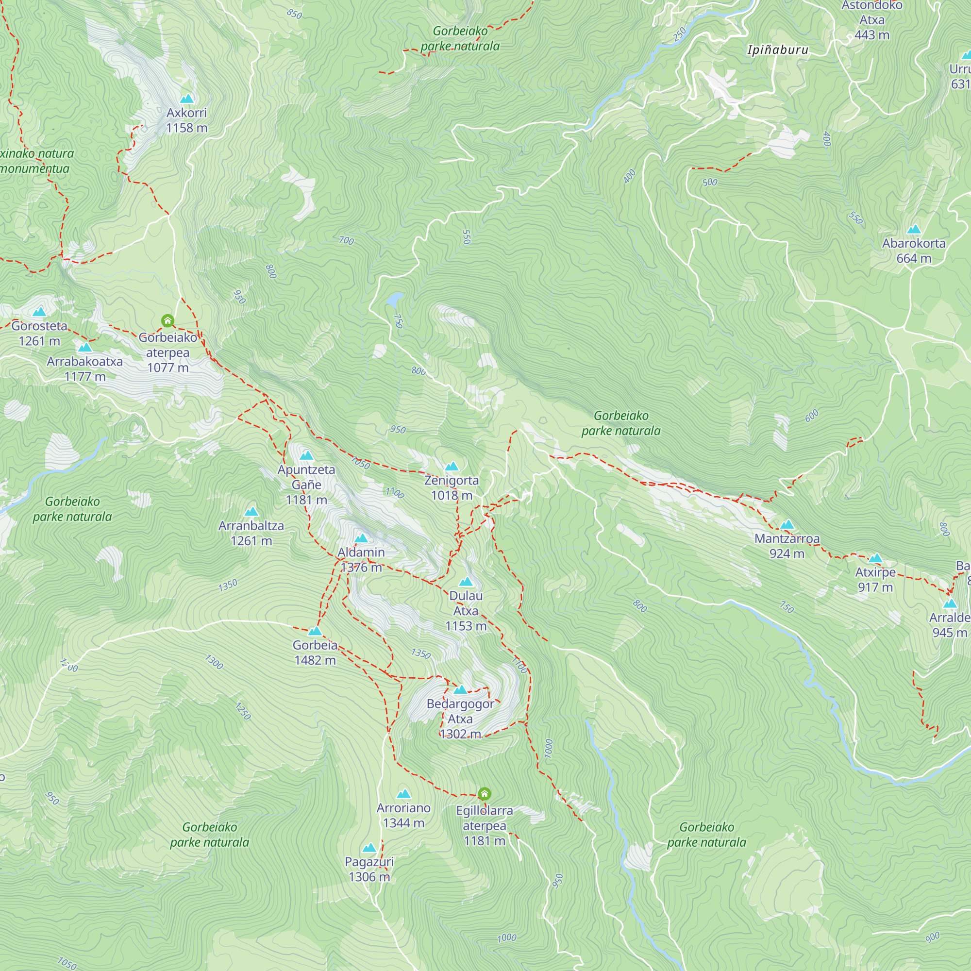 Refugio Don Jose de Arrese map