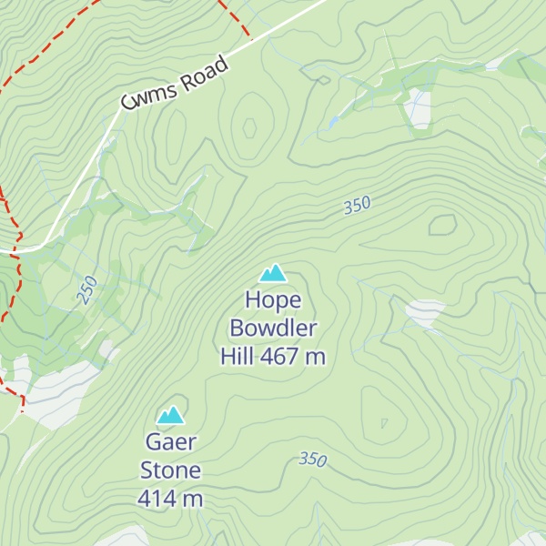 Map of Hope Bowdler Hill