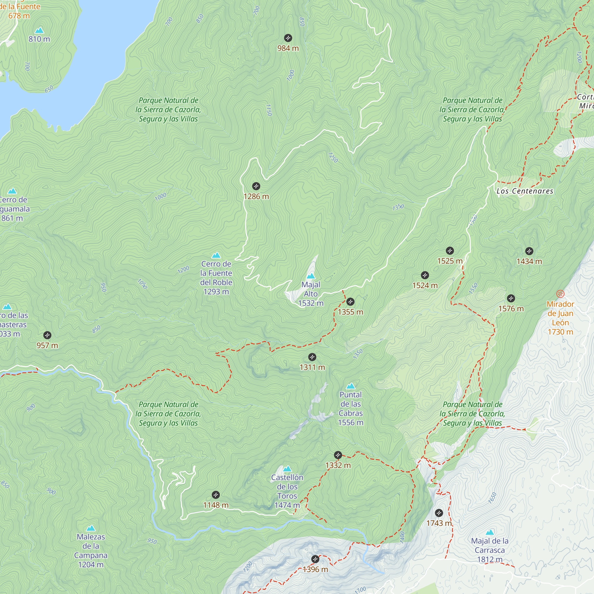 Refugio de Majal Alto map