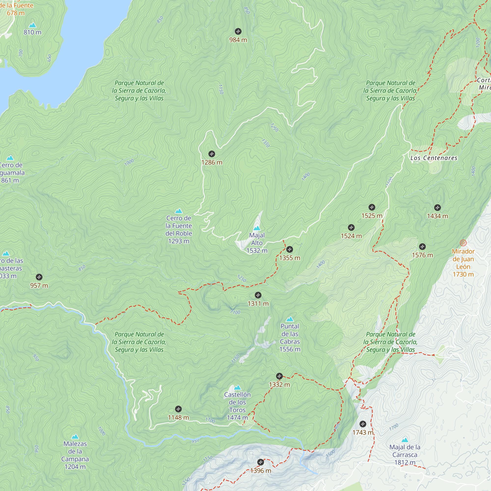 Refugio de Majal Alto map
