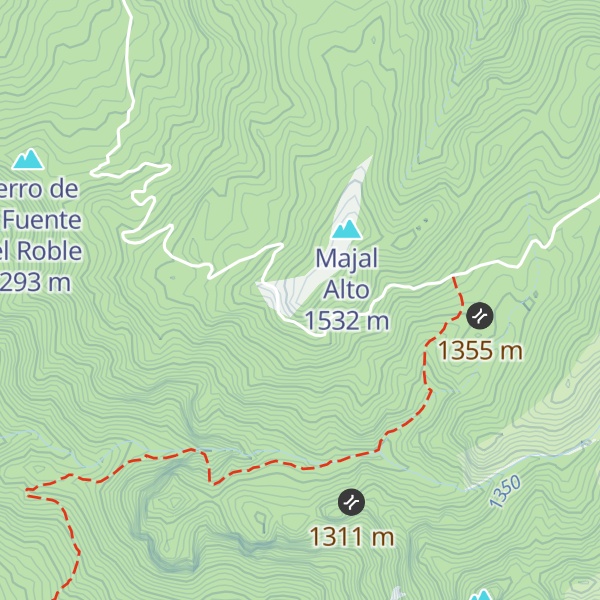 Map of Refugio de Majal Alto