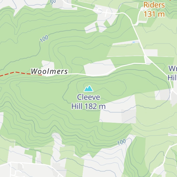 Map of Cleeve Hill