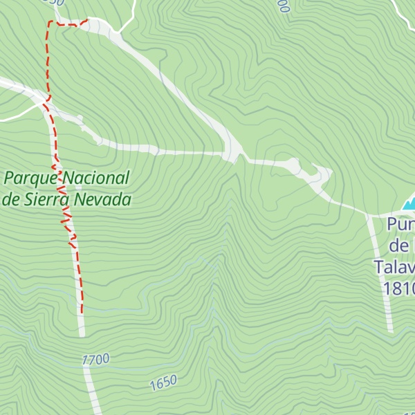 Map of Refugio del Espino
