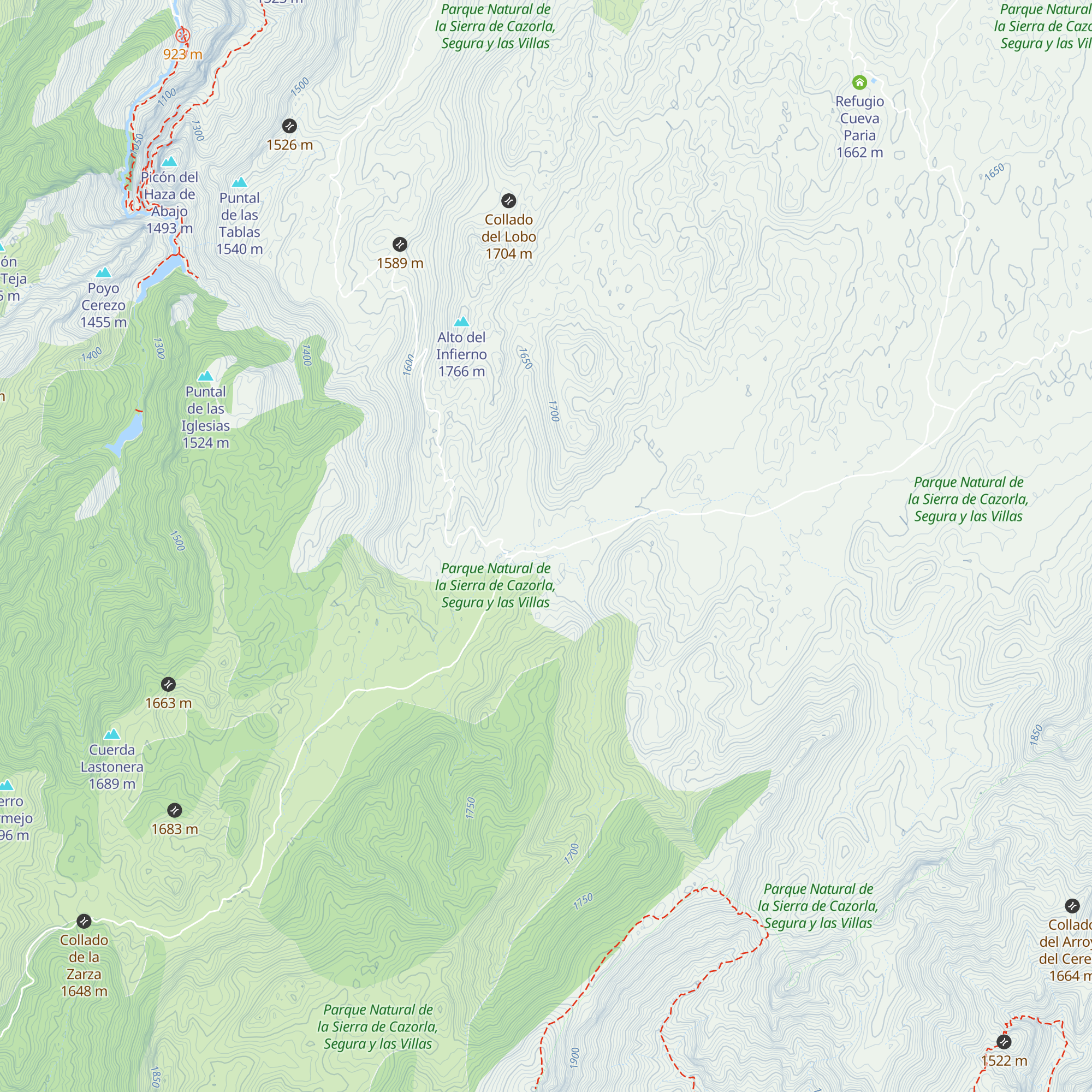 Refugio de Rambla Seca map