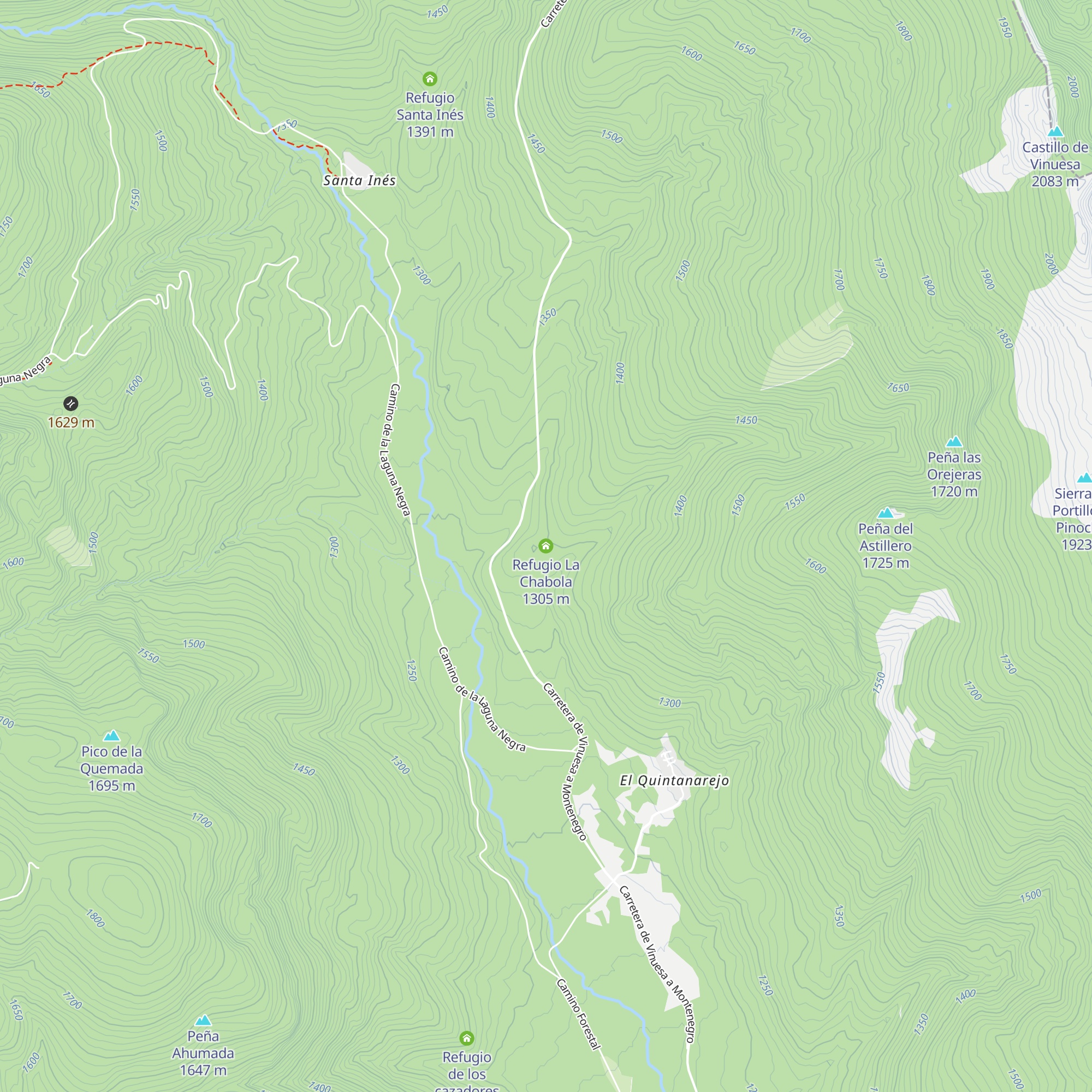 Refugio La Chabola map
