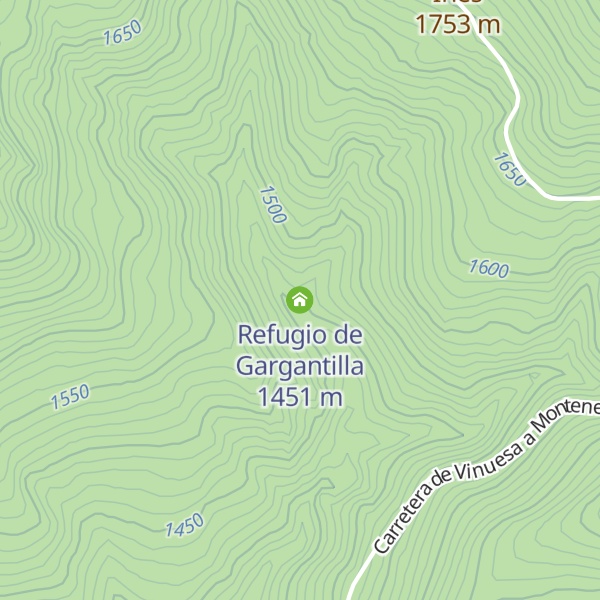 Map of Refugio de Gargantilla