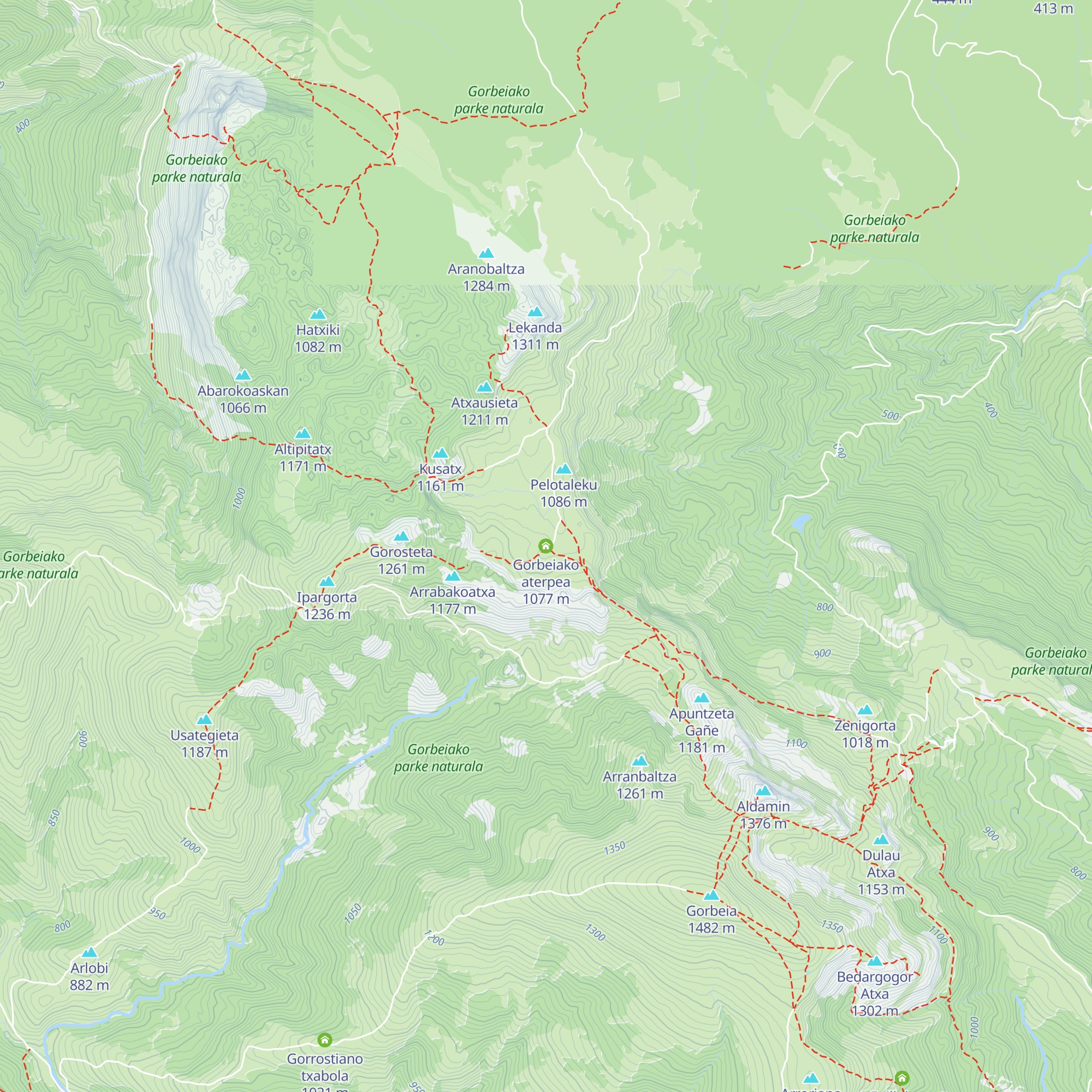 Gorbeiako aterpea map