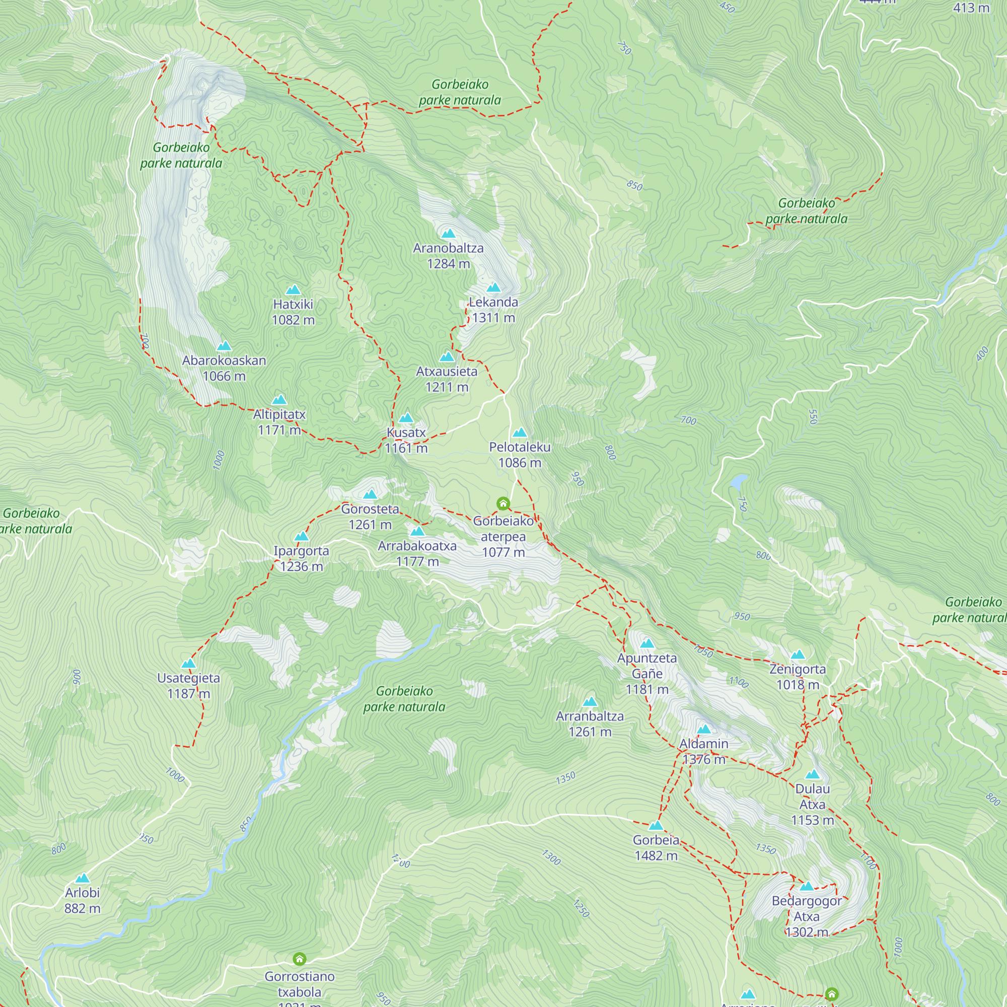 Gorbeiako aterpea map