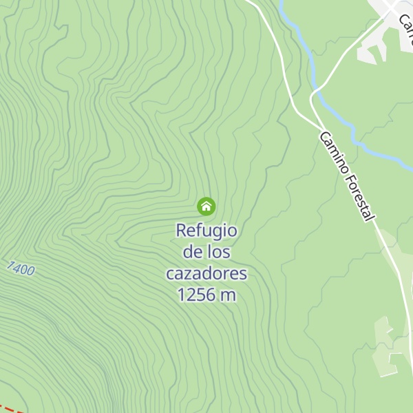 Map of Refugio de los cazadores