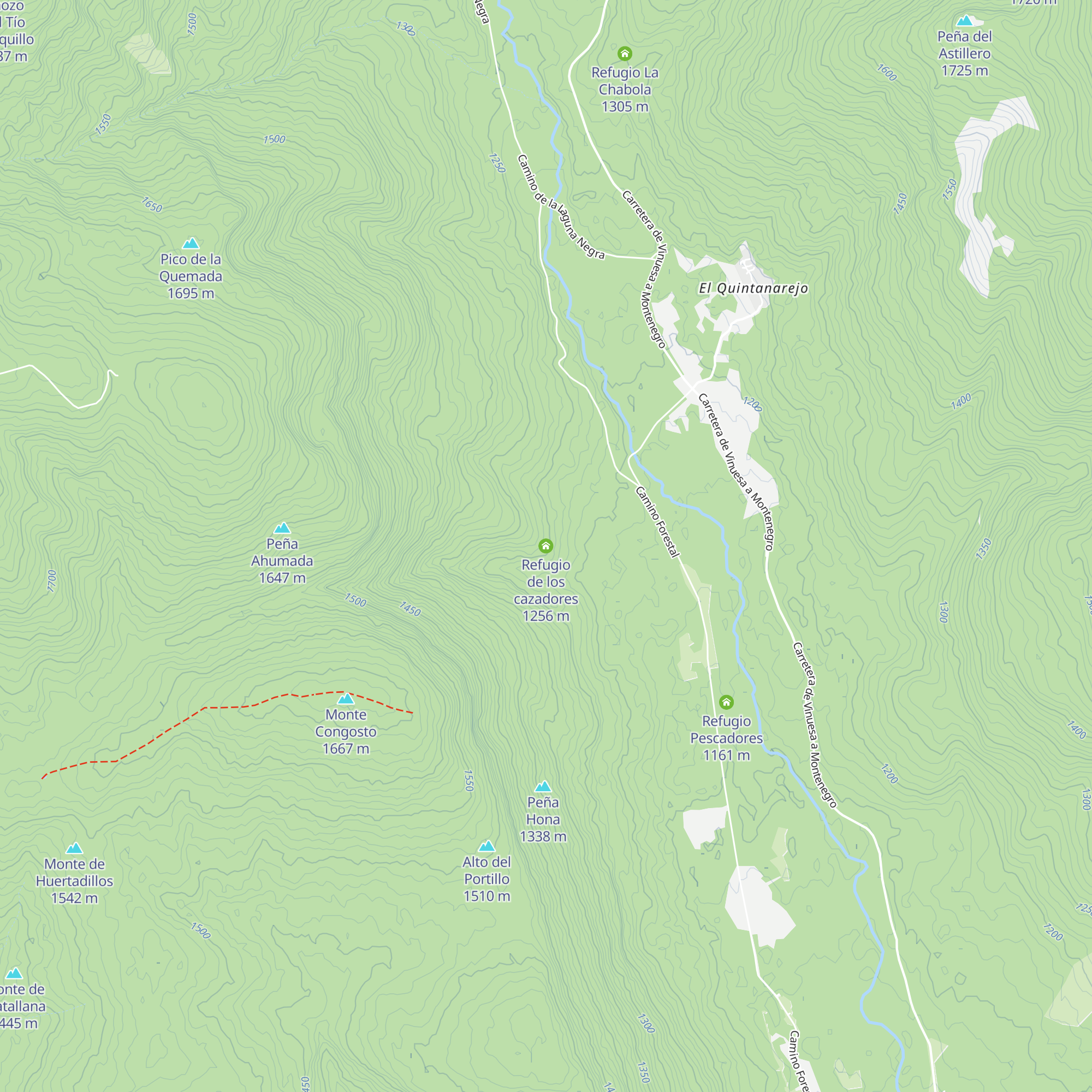 Refugio de los cazadores map