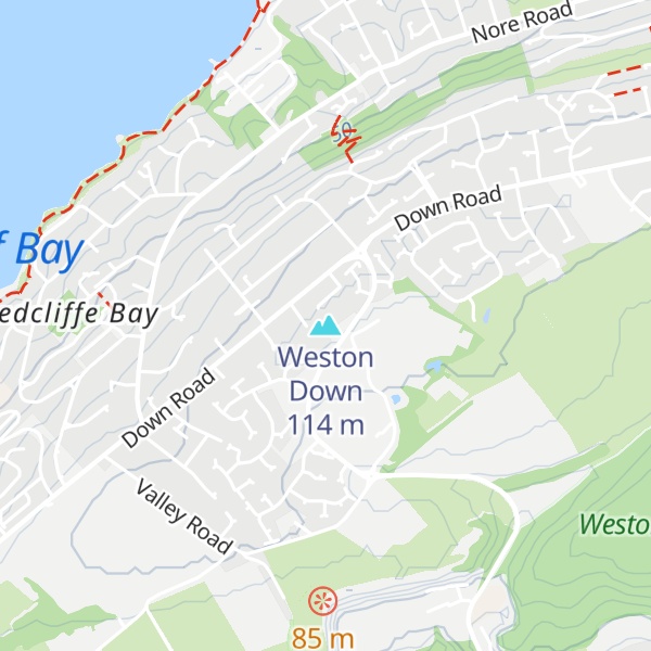 Map of Weston Down