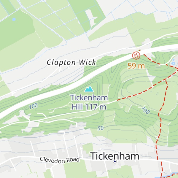 Map of Tickenham Hill
