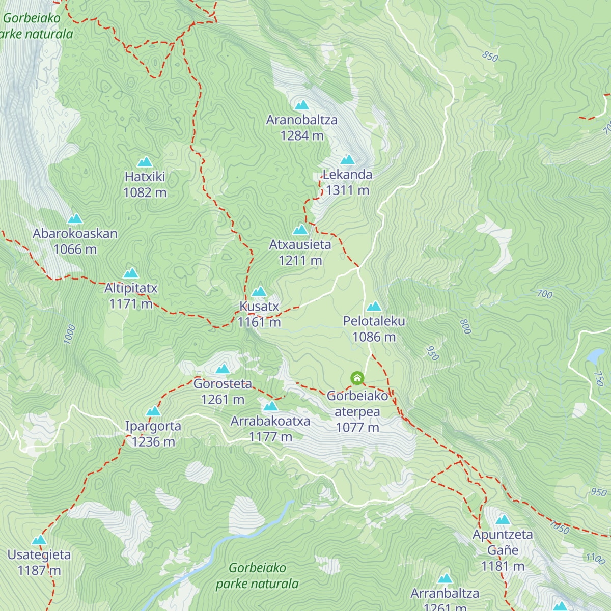 Ganguren Mendi Taldea Aterpea map