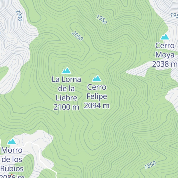 Map of Refugio la Liebre