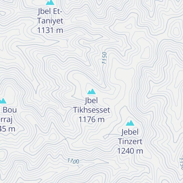 Map of Jbel Tikhsesset