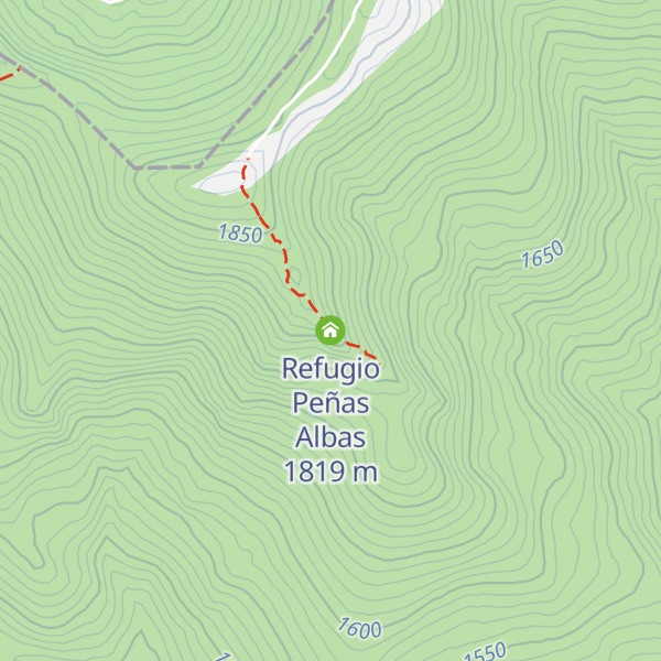 Map of Refugio Peñas Albas