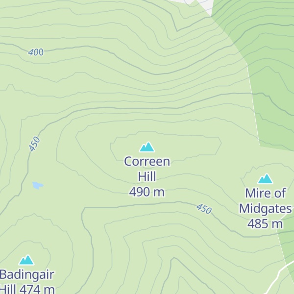 Map of Correen Hill