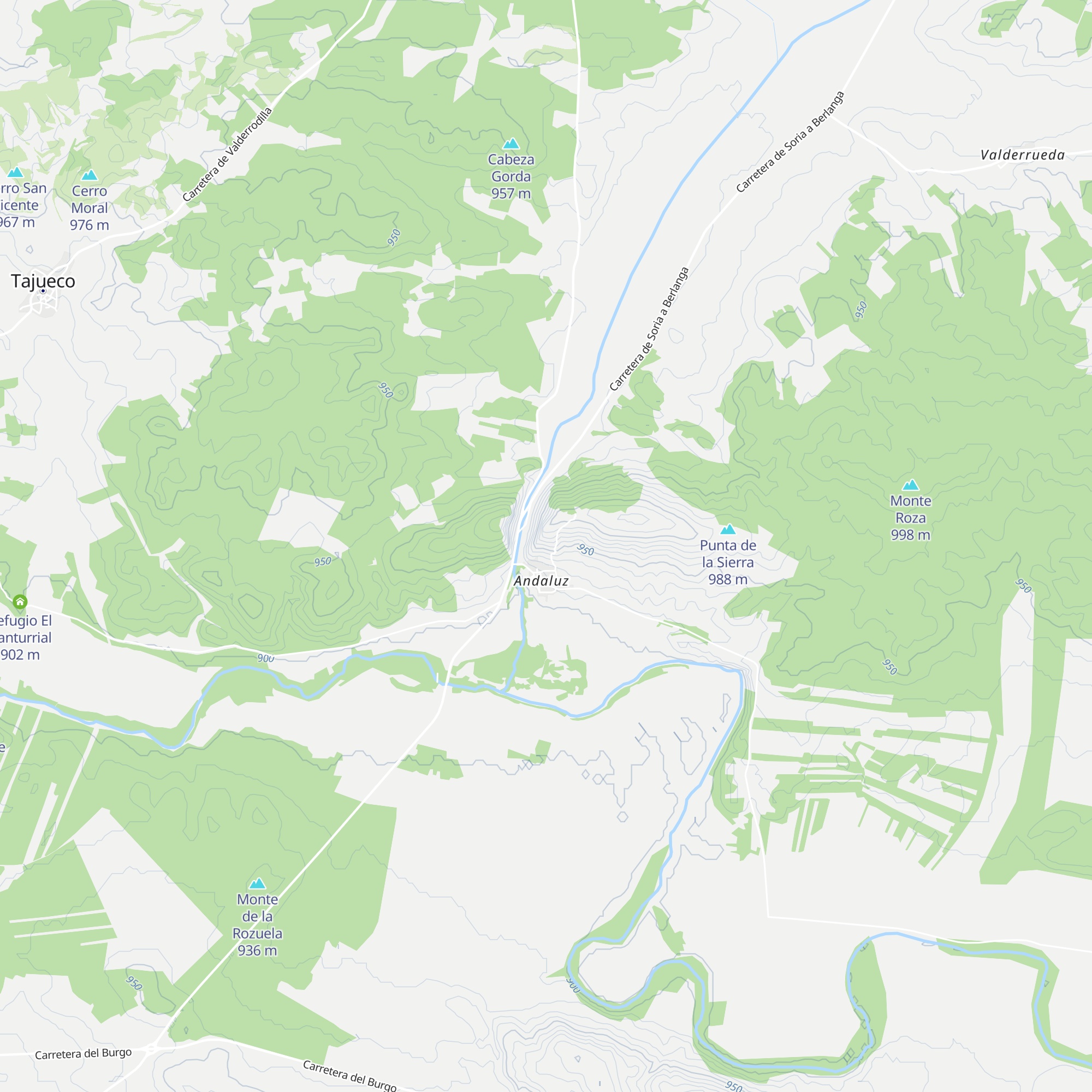 Refugio Palomar Risco map