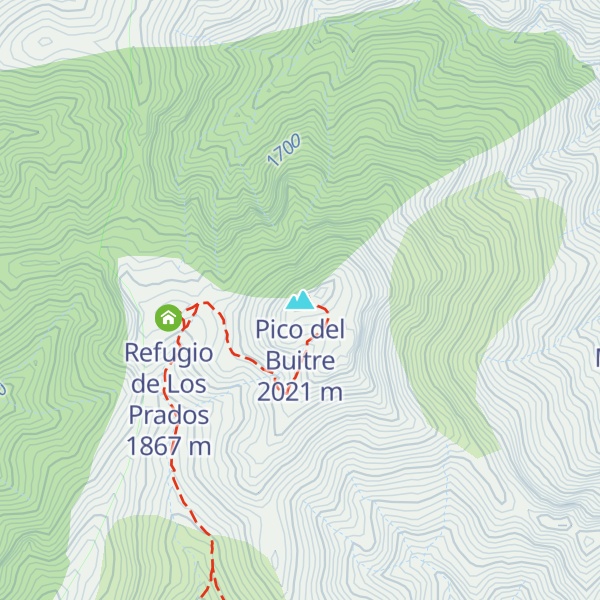 Map of Pico del Buitre