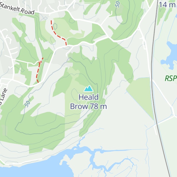Map of Heald Brow