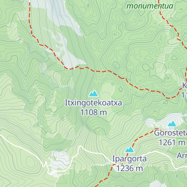 Map of Itxingotekoatxa