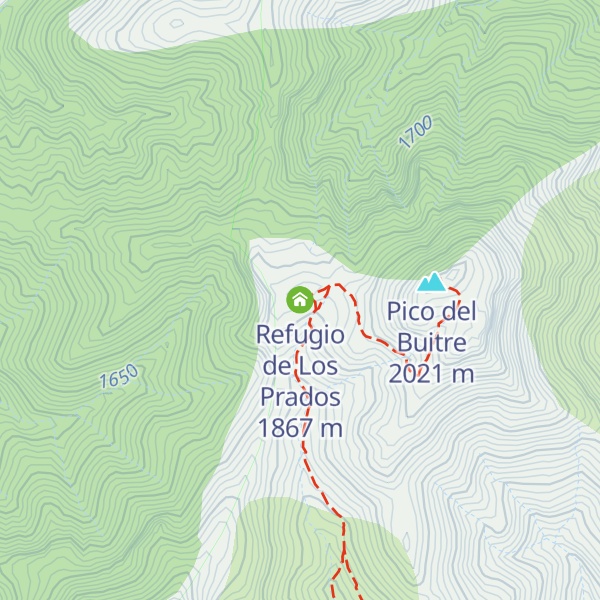 Map of Refugio de Los Prados