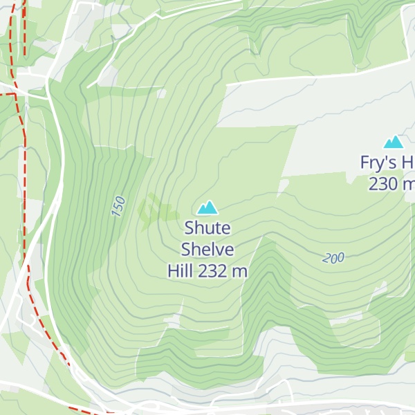 Map of Shute Shelve Hill