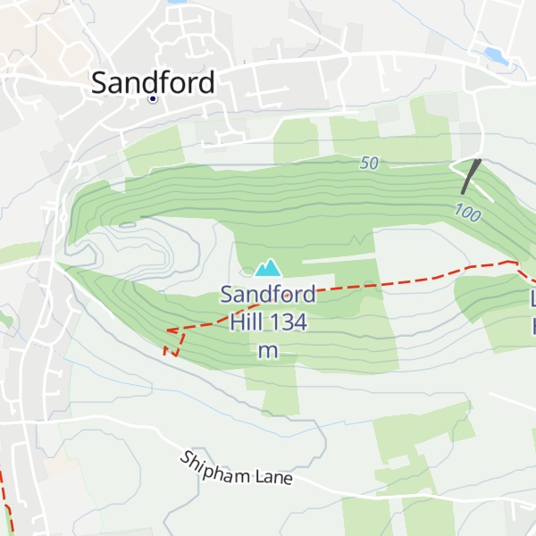 Map of Sandford Hill