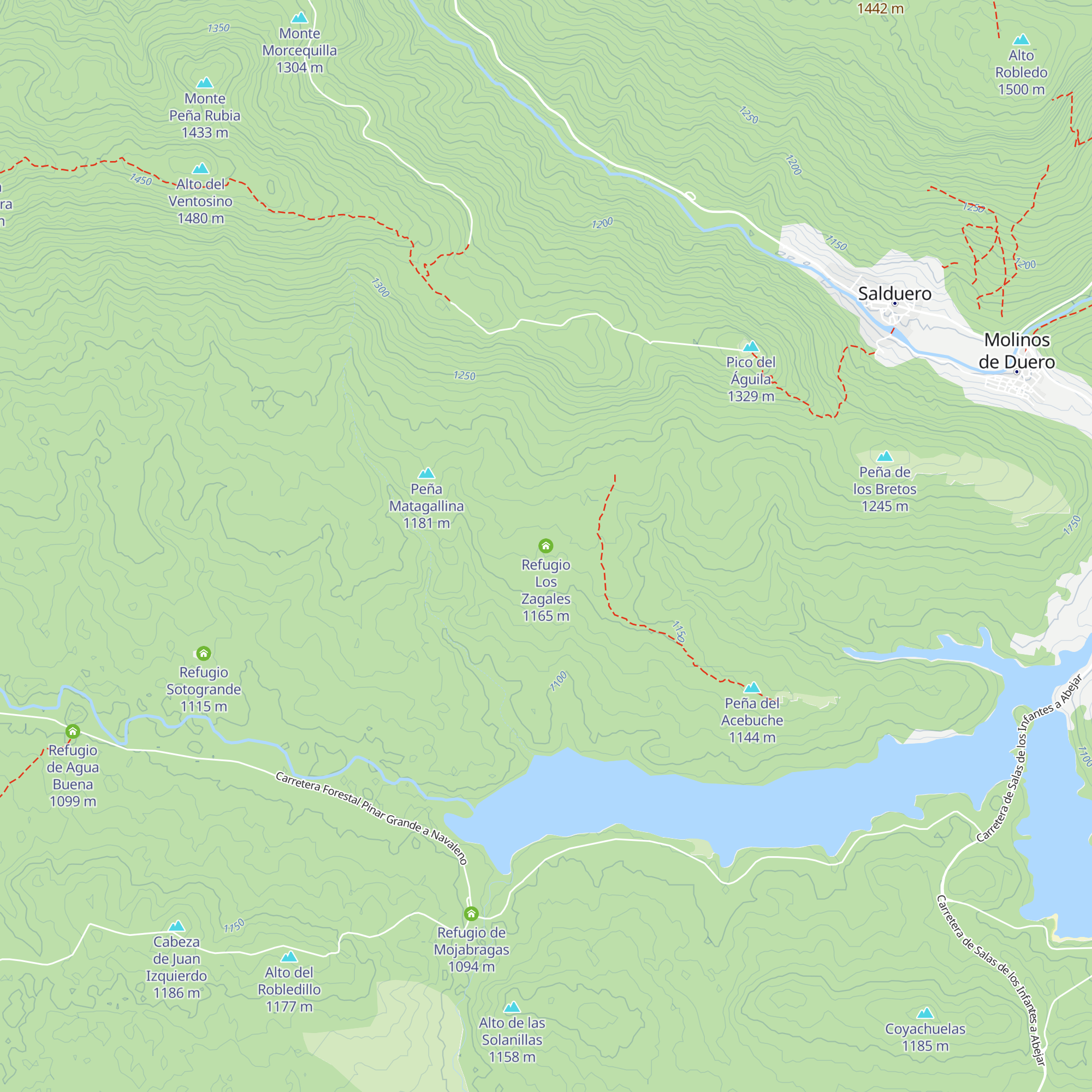 Refugio Los Zagales map