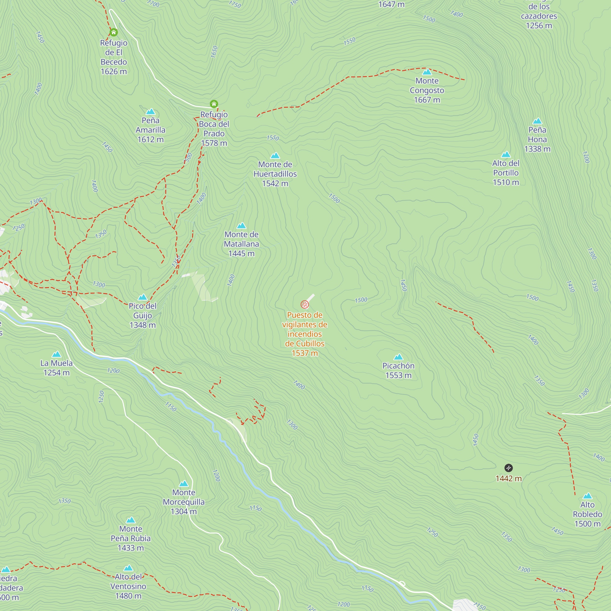 Refugio Cubillos map